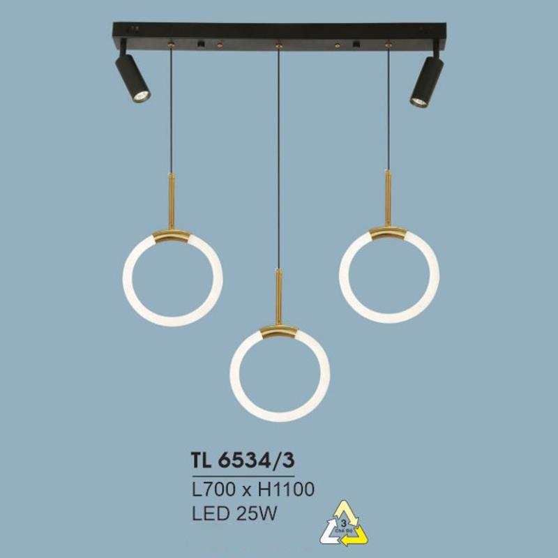 Đèn treo led trang trí L700*H1000 - LED 25W, ánh sáng 3 chế độ