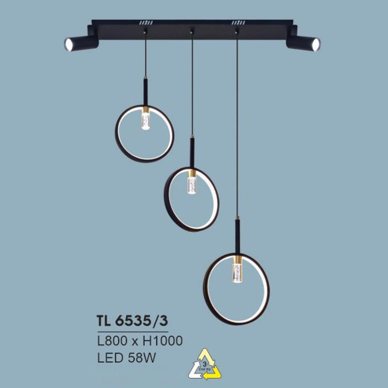 Đèn treo led trang trí L800*H1000 - LED 58W, ánh sáng 3 chế độ