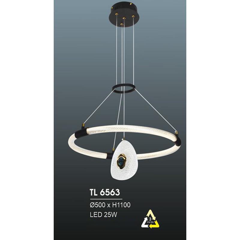Đèn treo led trang trí Ø500*H1100 - LED 25W, ánh sáng 3 chế độ