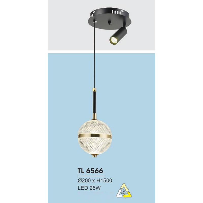 Đèn treo led trang trí Ø200*H1500 - LED 25W, ánh sáng 3 chế độ