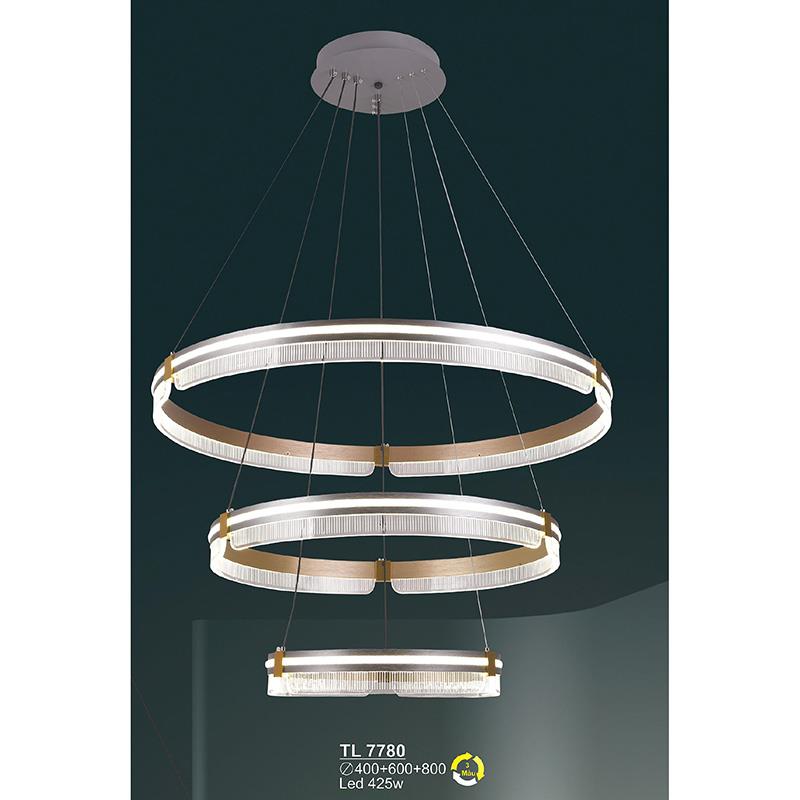 Đèn treo trang trí LED 425W - Ø400+600+800 - 3 màu ánh sáng