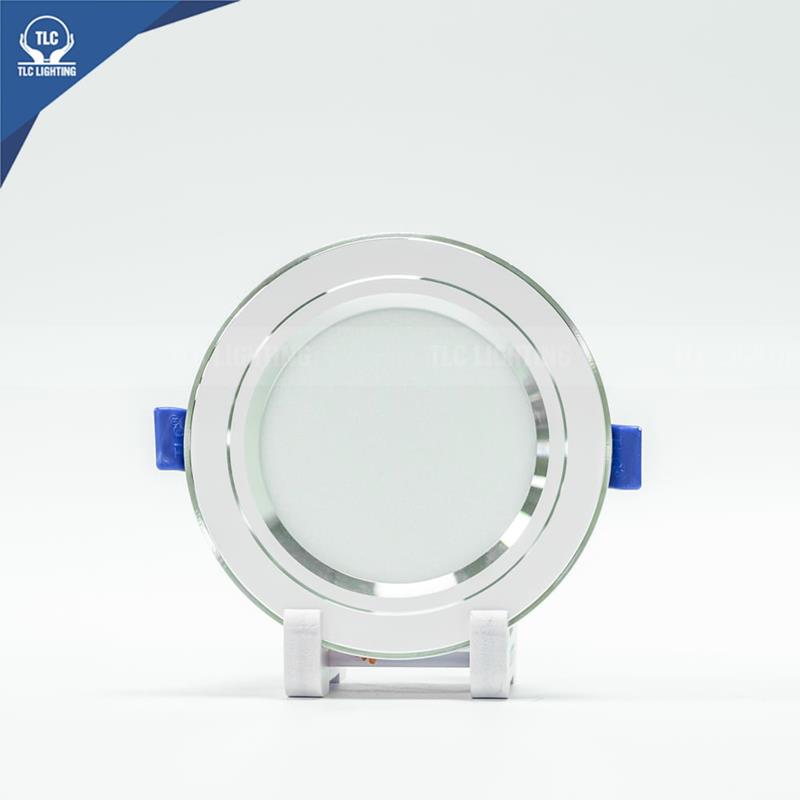 Đèn Led âm trần khối đúc TOS viền bạc (đơn màu)