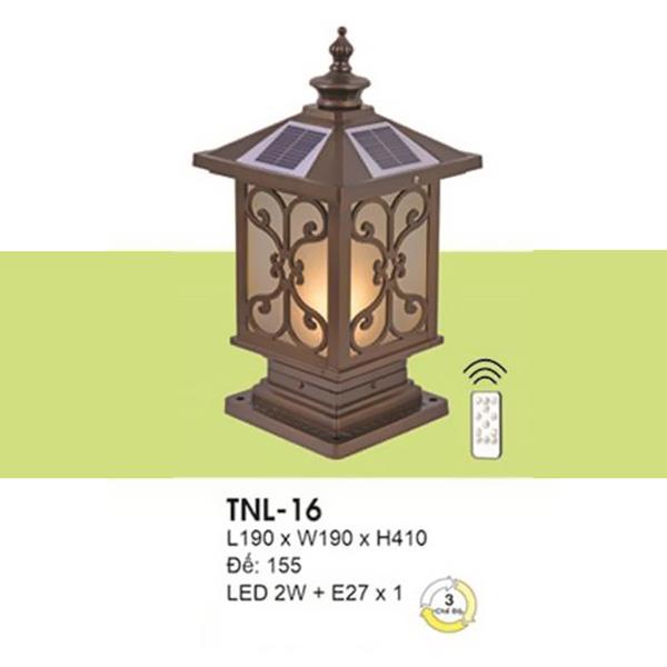 Đèn trụ năng lượng mặt trời L190*W190*H410 - Đế: 155 LED 2W + E27*1 - 3 màu ánh sáng