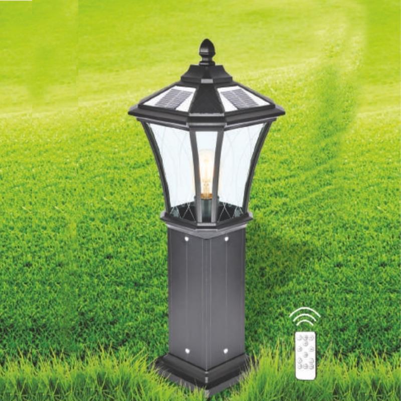 Đèn trụ năng lượng mặt trời L230*W230*H650 - LED 5W + E27*1 - 3 màu ánh sáng
