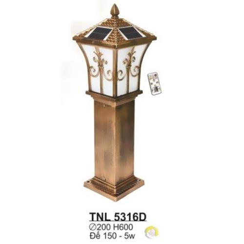Đèn trụ năng lượng Sano vỏ đồng 5W-3 màu - Đế 160, có remote