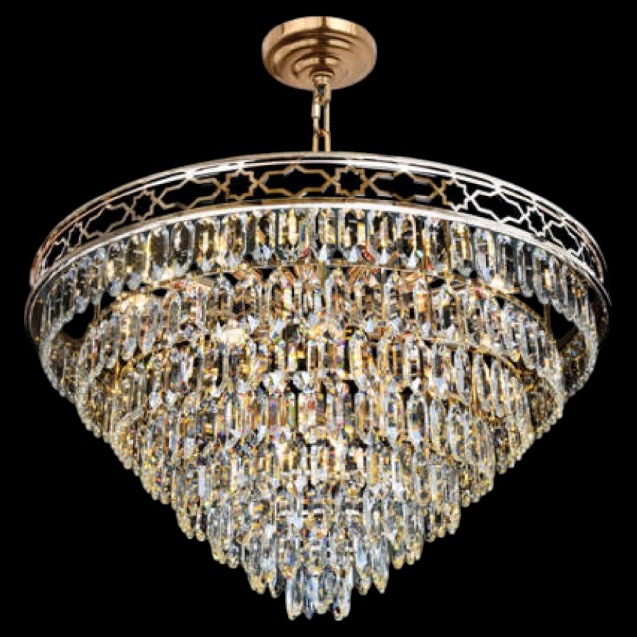 Đèn chùm pha lê K9 Andora TPL-072/600 Ø600*H360 + 500 E14*18