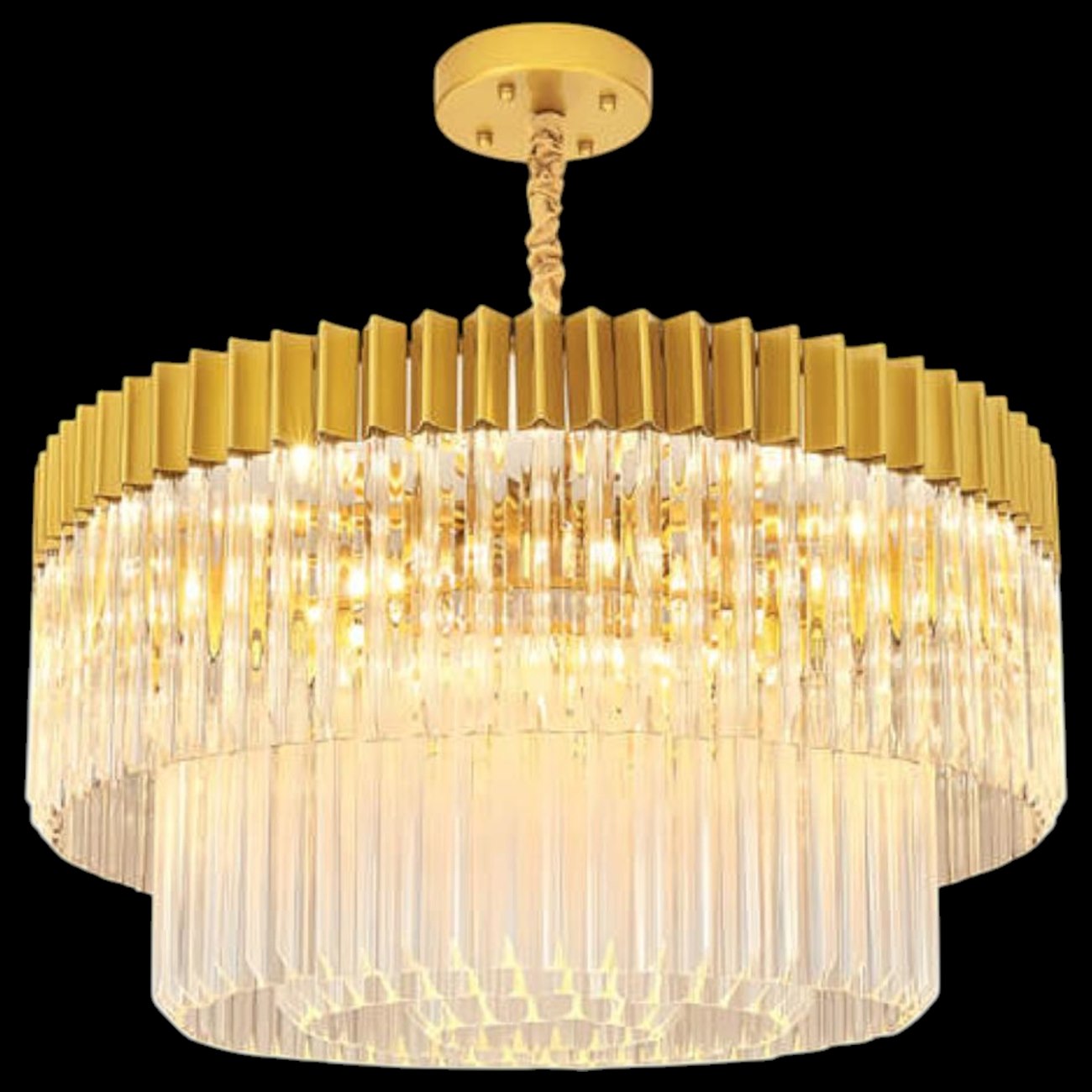 Đèn chùm pha lê Andora Ø800 x H400 + 500 E14 x 19