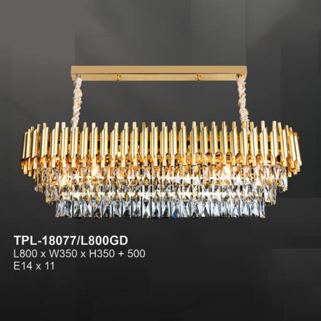 Đèn chùm pha lê Andora L800 x W350 x H350 +500 E14 x 11