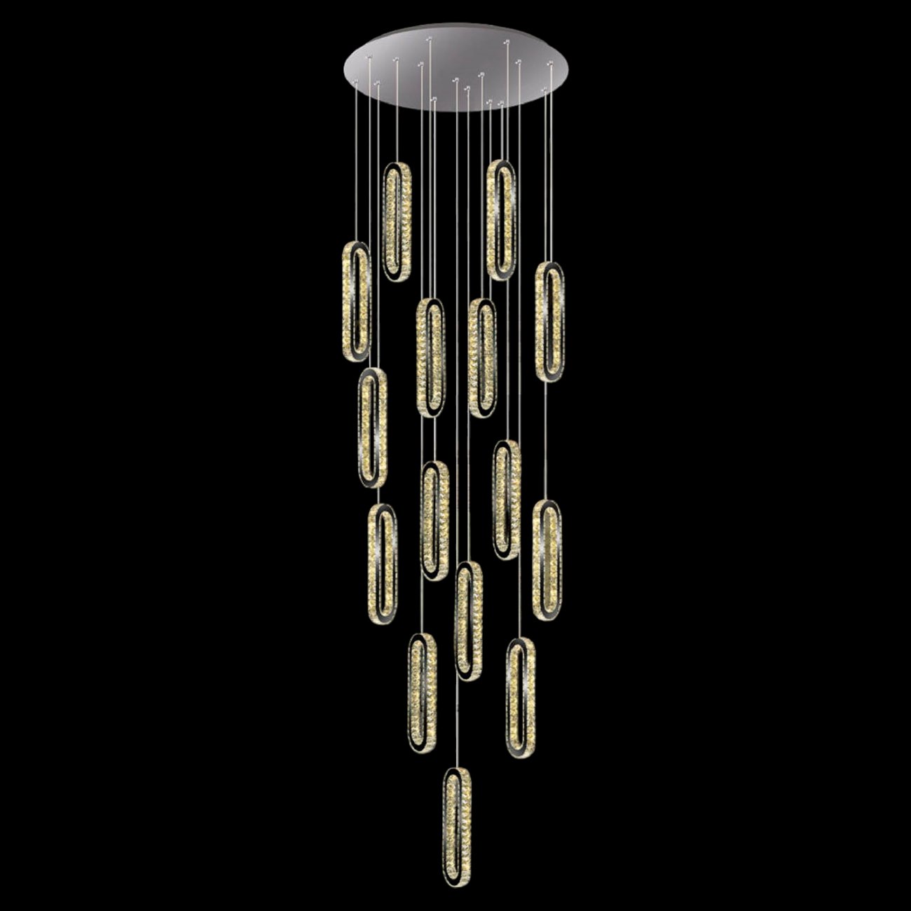 Đèn thả pha lê Andora TPL-2003 - LED 3 CĐ + remote