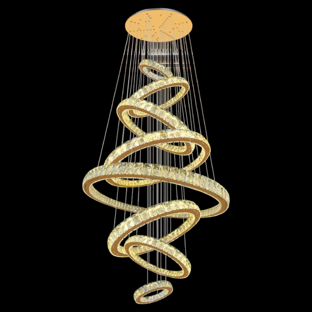 Đèn thả pha lê Andora TPL-2004/1000 Ø1000*H3500 8 LED 3 CĐ