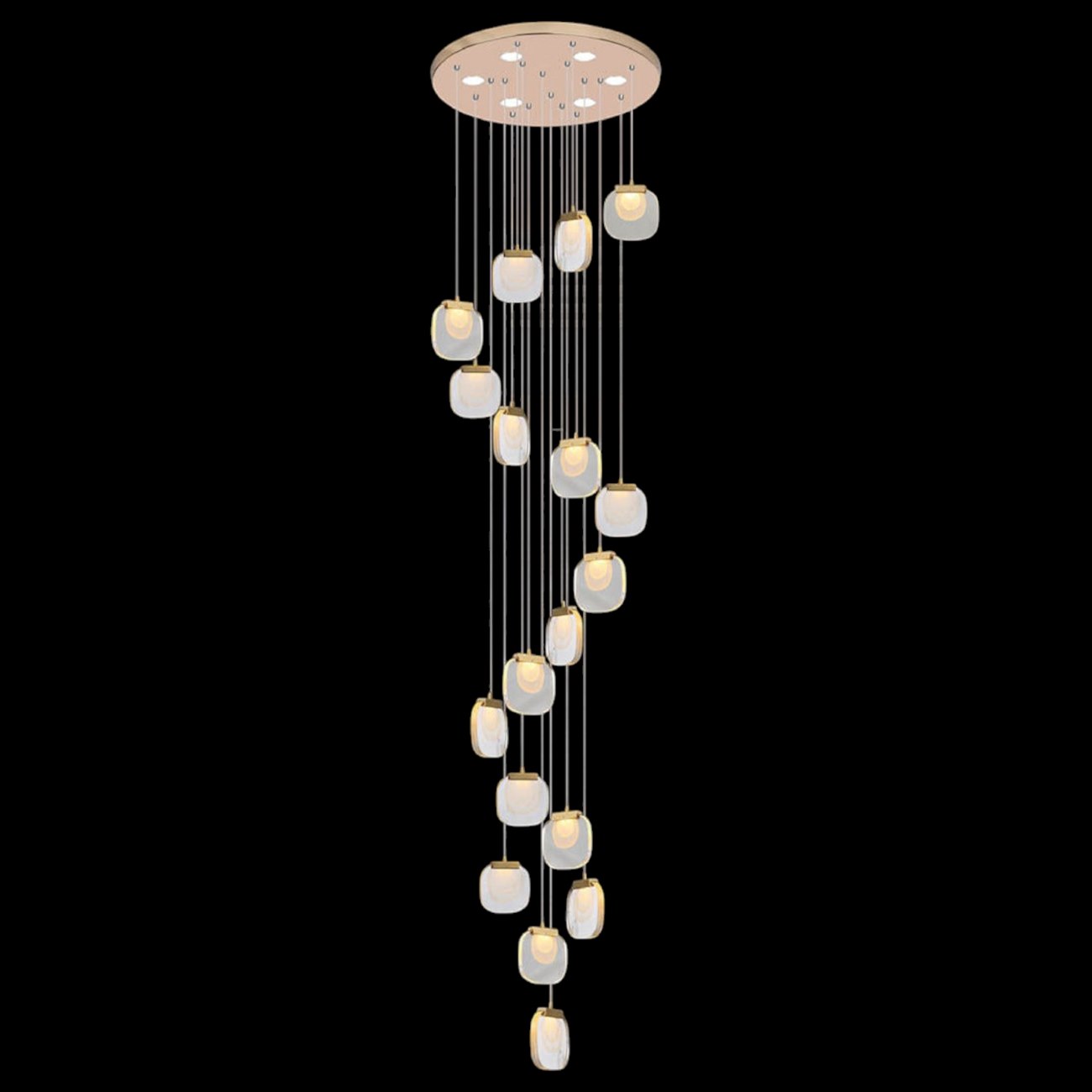 Đèn thả pha lê Andora TPL-5906/18 Ø500*H2800 3000K