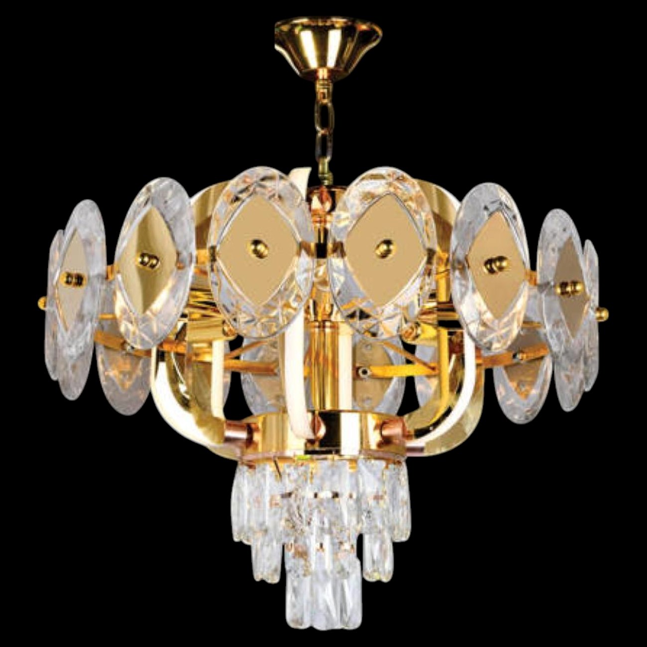 Đèn chùm pha lê Andora TPL-6921/6+6 Ø600*H460 + 500 E14*6