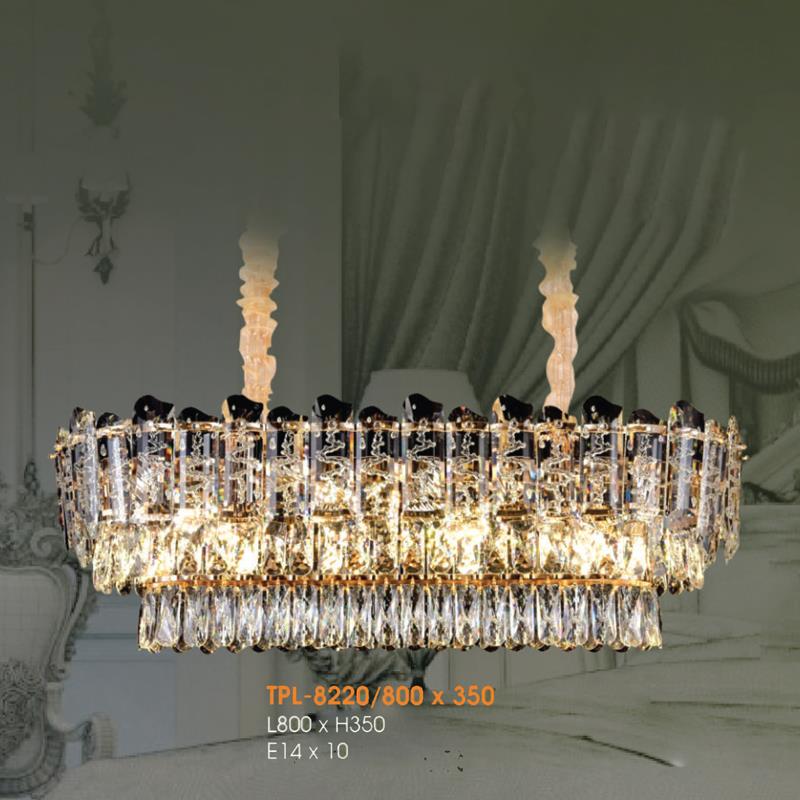 Đèn thả pha lê cao cấp Verona L800*H350 - E14*10