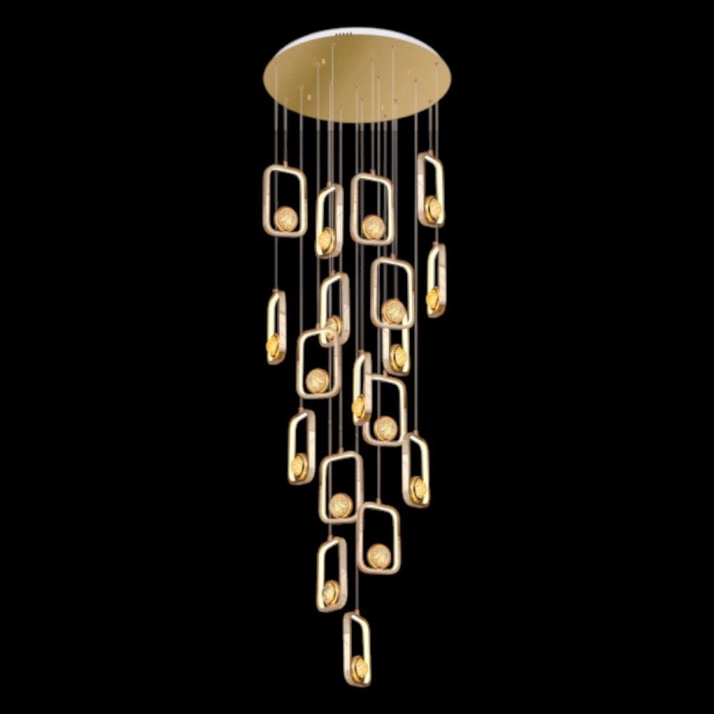 Đèn thả pha lê Andora TPL-8537/18 Ø600*H3000 3000K