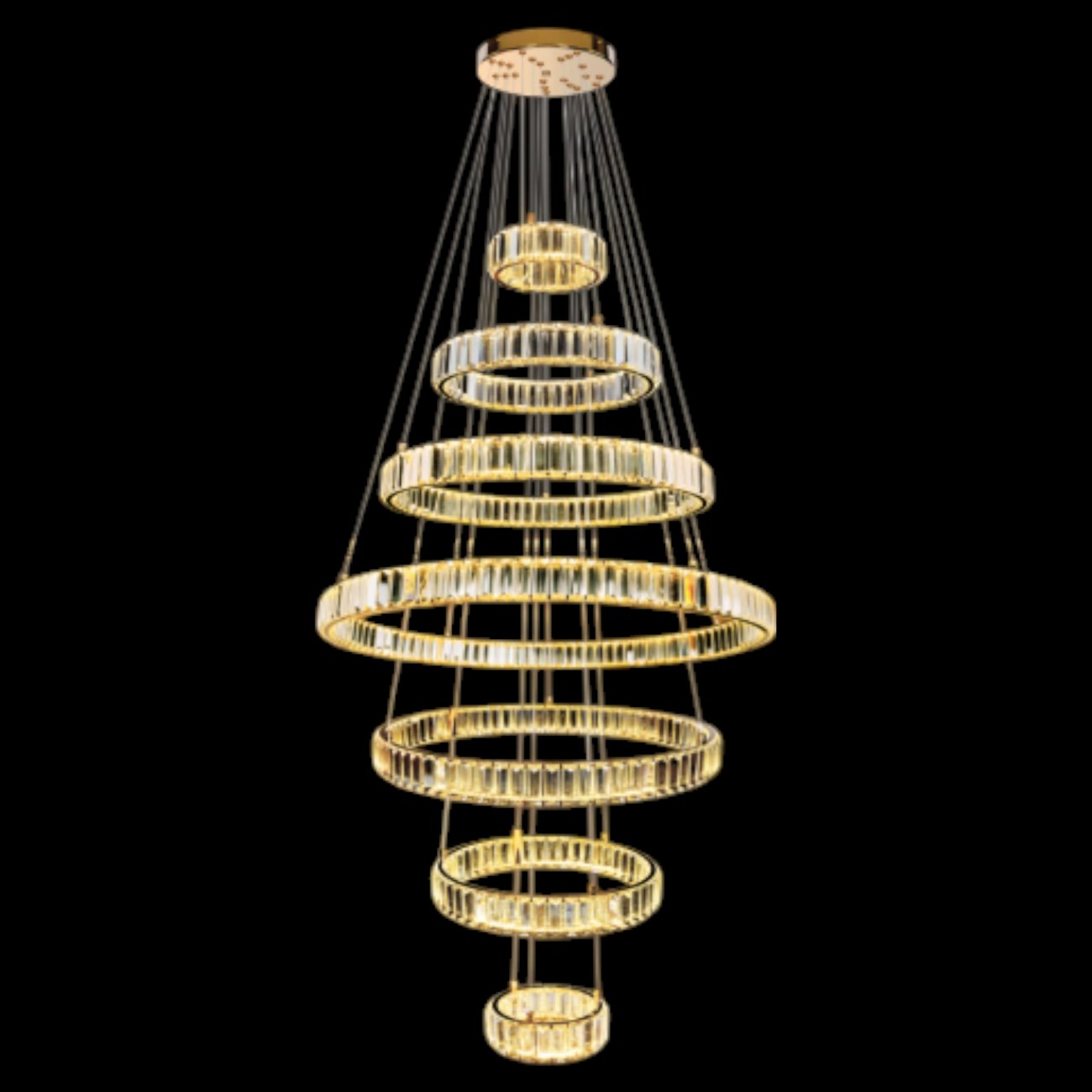 Đèn thả pha lê Andora TPL-8602 Ø800*H2000 7 LED 3 CĐ