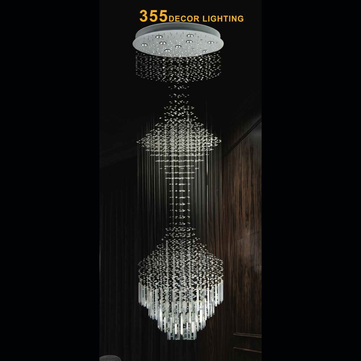 Đèn thả pha lê 355 DECOR TPL208 Ø700*H2200