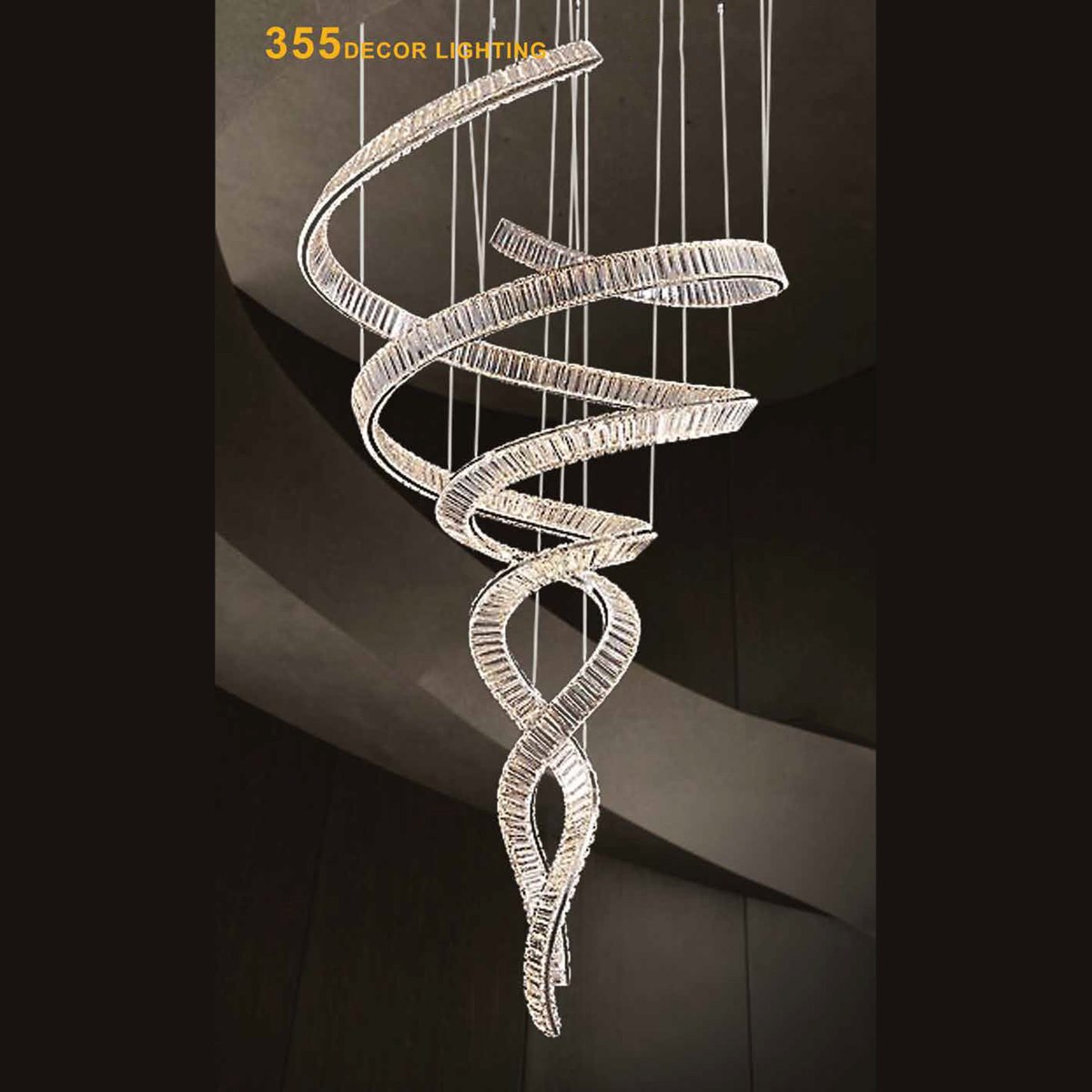 Đèn thả pha lê 355 Decor TPL801T1200 Ø1200*H2800