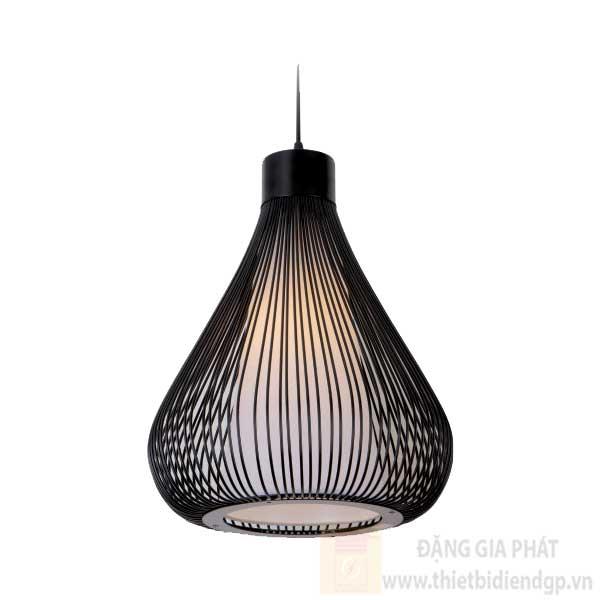 Đèn treo quán Ø360*H420, E27*1, Vỏ Đen
