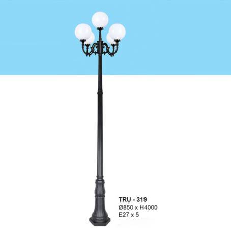 Đèn trụ sân vườn TRỤ 319 Ø850 x H4000 E27 x 5