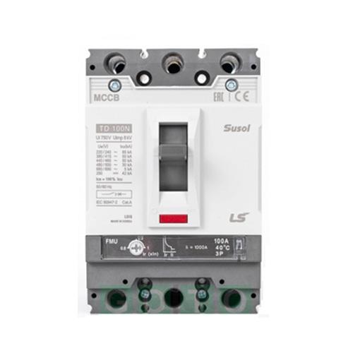 MCCB 3P ETS: loại chỉnh dòng chip relay điện tử 13 bước từ 0.4->1 x ln