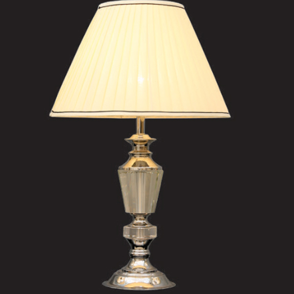 Đèn bàn chụp vải thân thủy tinh VENUS TS8556
