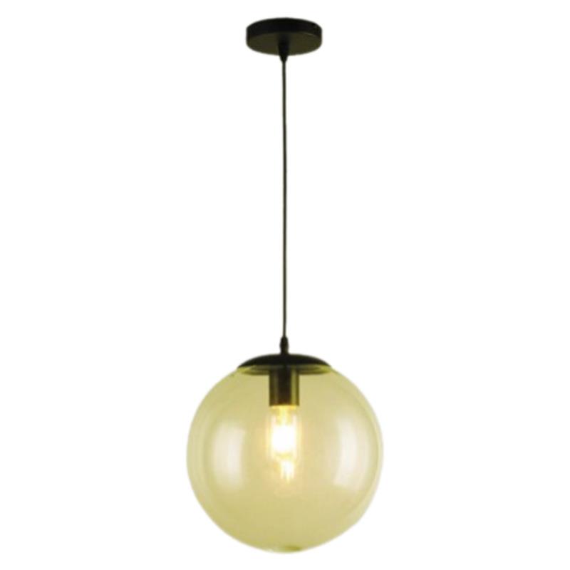 Đèn thả thủy tinh TT21 nắp đen (Chóa Trà)