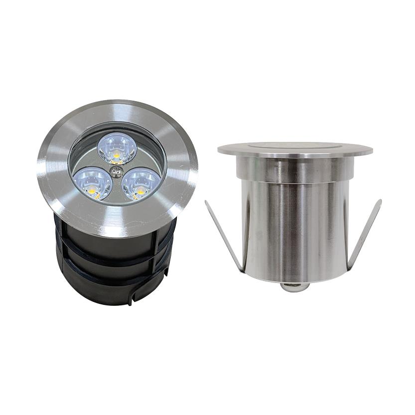 Đèn led âm sàn tròn đơn sắc 3W