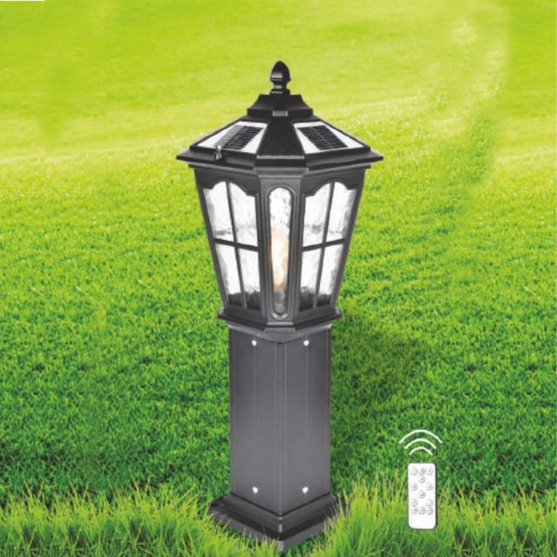 Đèn trụ năng lượng mặt trời L230*W230*H650 - LED 5W + E27*1 - 3 màu ánh sáng