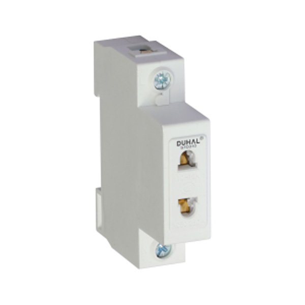 Ổ cắm thanh ray tủ điện 2 chấu 16A