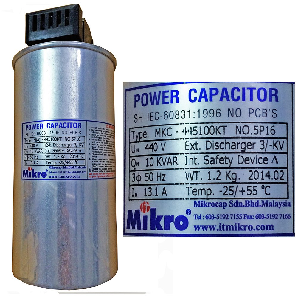 Tụ bù khô Mikro MKC-235100KT 3 pha 230V 50Hz