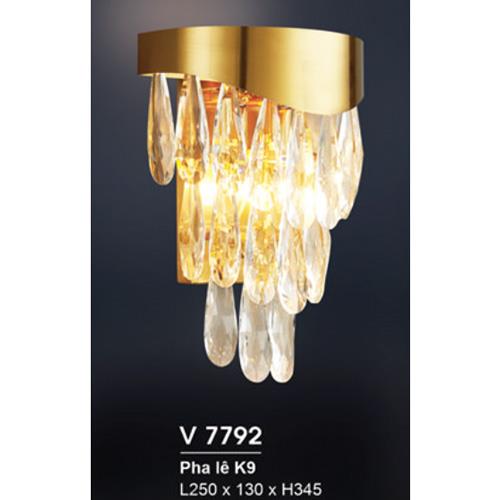 Đèn Vách Nghệ Thuật L250*130*H345-E14*2, Pha Lê K9