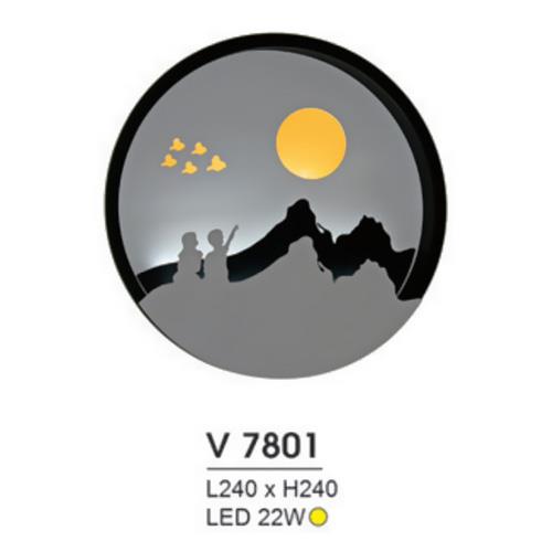 Đèn Vách Nghệ Thuật L240*H240-LED 22W ánh sáng vàng