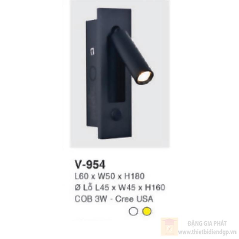 Đèn vách gắn tường L60 x W50×H180 Ø Lő L45 x W45 x H160 COB 3W - Cree USA