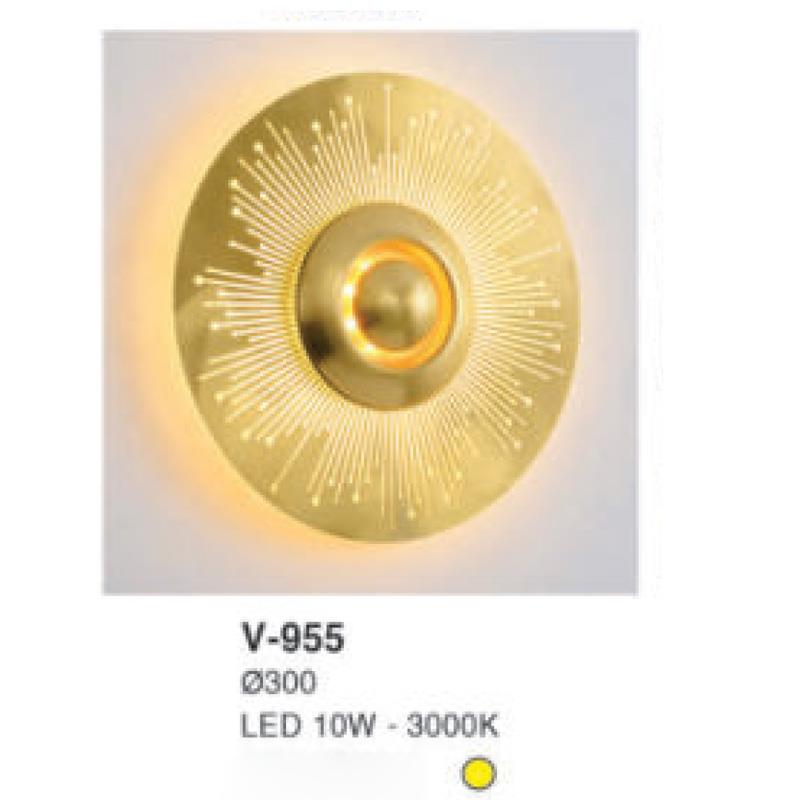 Đèn vách gắn tường Ø300 LED 10W - 3000K