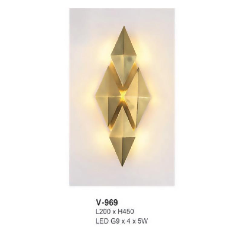 Đèn vách trang trí L200 x H450 LED G9 x 4 x 5W
