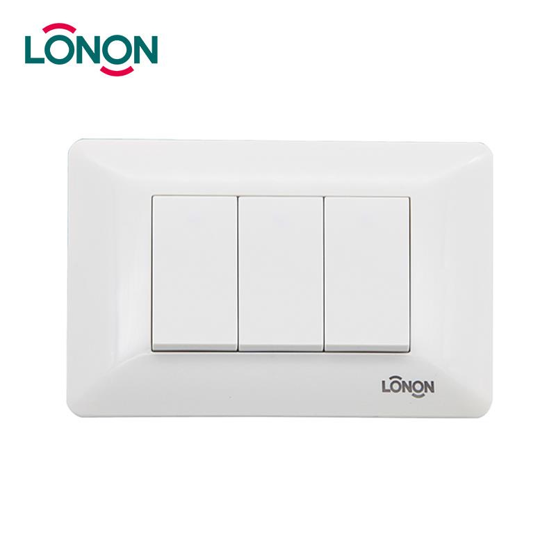 Công tắc 3 phím 1 chiều 10A 250V