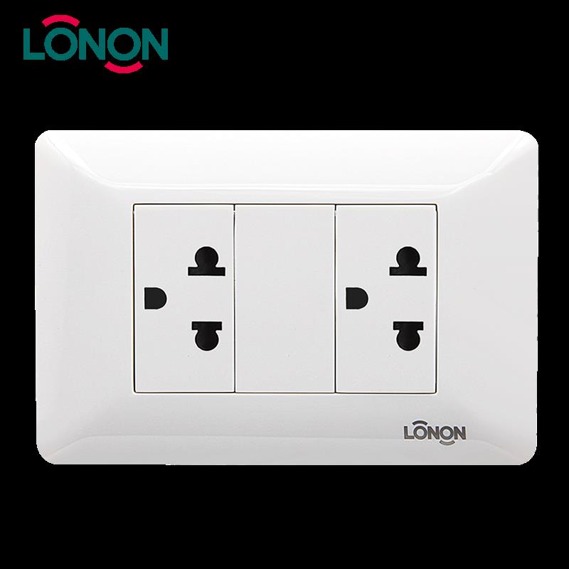 Ổ cắm 3 chấu đôi 16A 250V