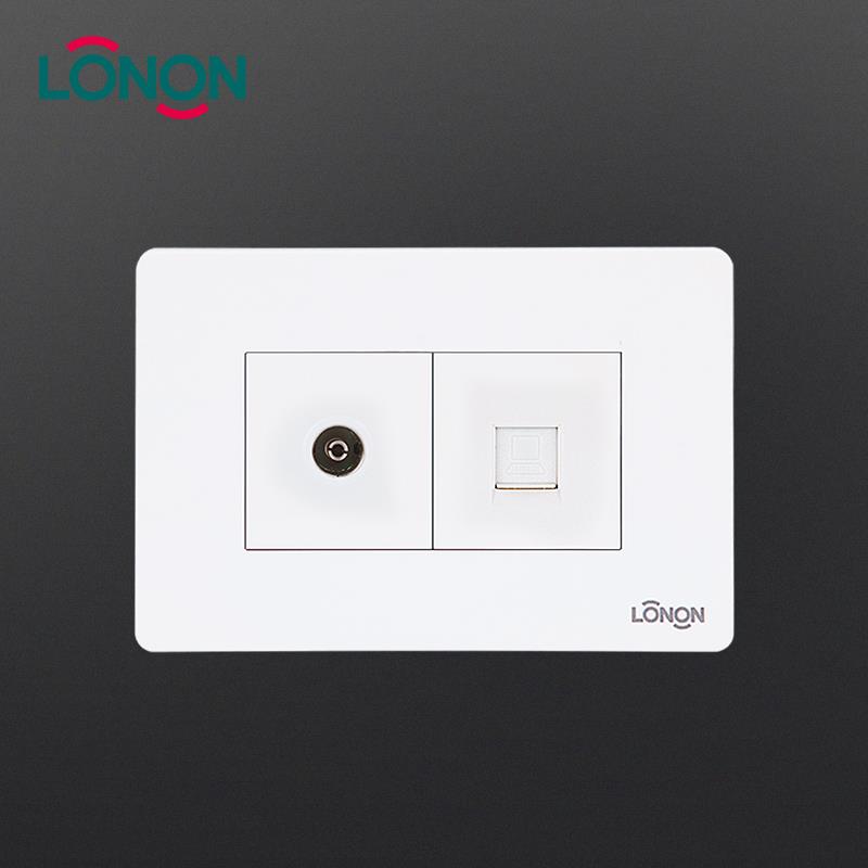 Ổ cắm ti vi + Ổ cắm điện thoại V9TV/DH