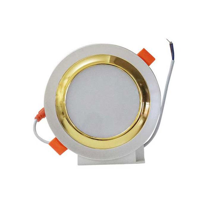 Đèn âm trần luxury plus viền vàng 8W