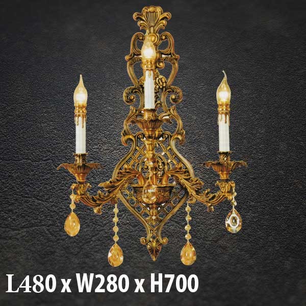 Đèn tường pha lê nến VC-049/3