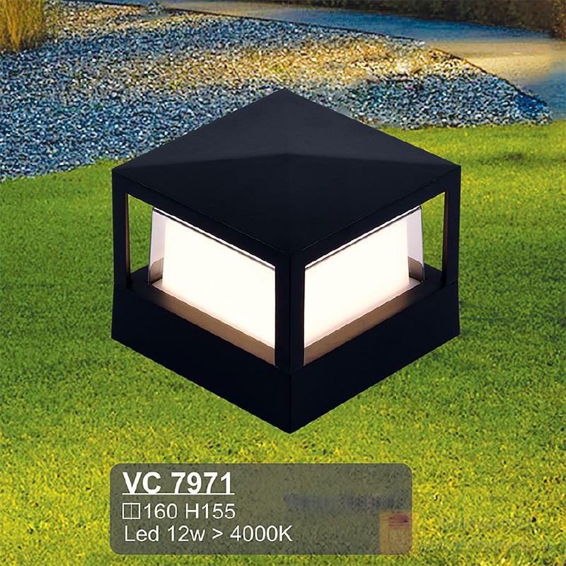 Đèn vách cổng vuông led 12WV > 4000K - Ø160*H155