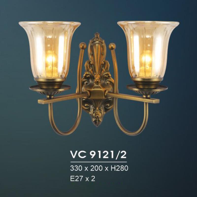 Đèn vách cổ 330*200*H280, E27*2
