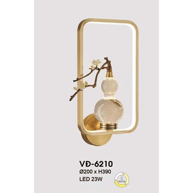 Đèn vách led trang trí trong nhà Ø200*H390 - 23W, 3 màu ánh sáng