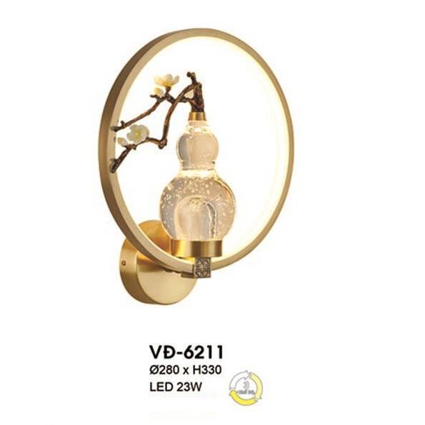 Đèn vách led trang trí trong nhà Ø280*H330 - 23W, 3 màu ánh sáng