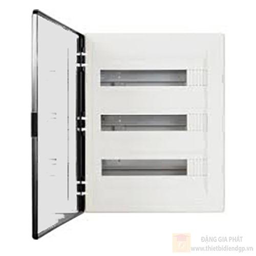 Tủ điện 48 Module Hager (Vogue series) mặt đục 3 tầng âm tường