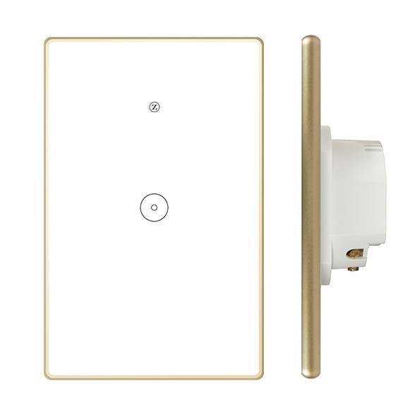 Công tắc Zigbee chữ nhật (viền VÀNG, 1 nút + icon Z )