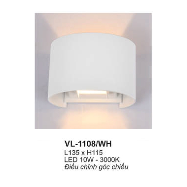 Đèn vách Andora L135 x H115 LED 10W - 3000K Điều chỉnh góc chiếu