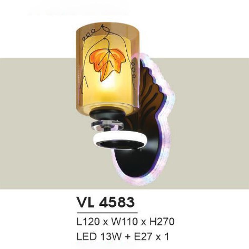 Đèn vách Led 13W + E27*1 - L120*W110*H270