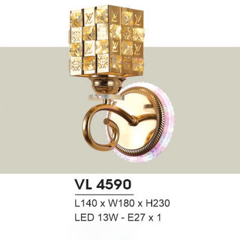 Đèn vách Led 13W + E27*1 - L140*W180*H230
