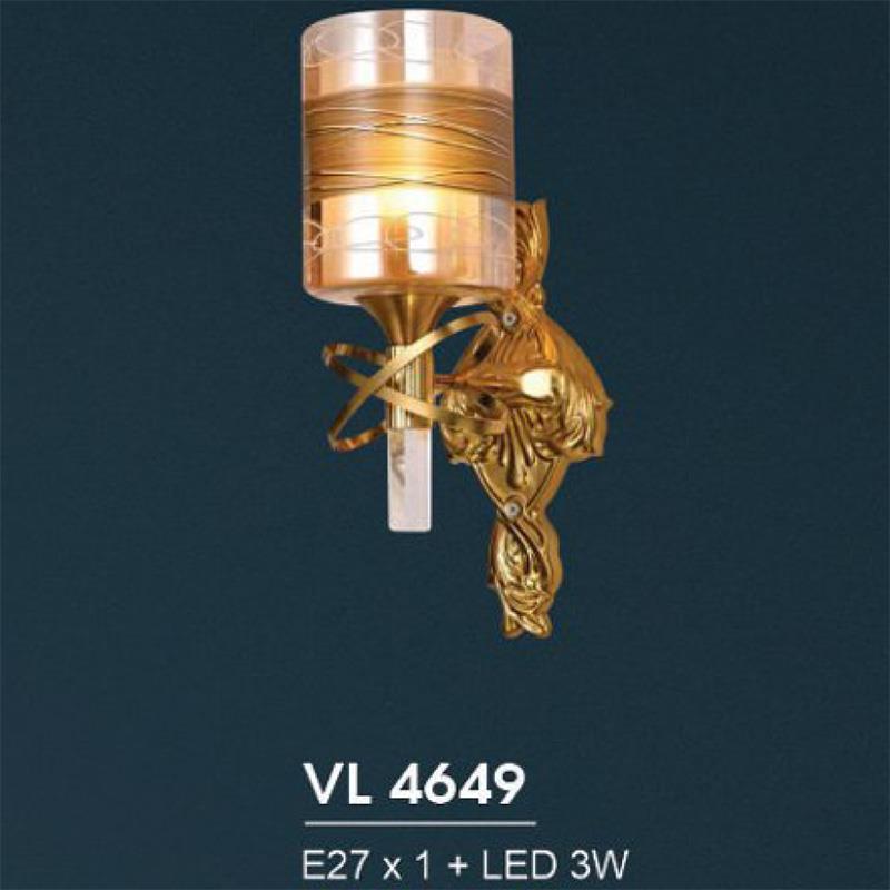 Đèn vách trang trí LED 3W + E27*1